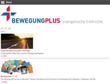 Tablet Screenshot of bewegungplus.ch